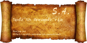 Spáth Annamária névjegykártya